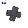 Water Supply Pipes Fittings Plastic Round Head Code Equal Cross